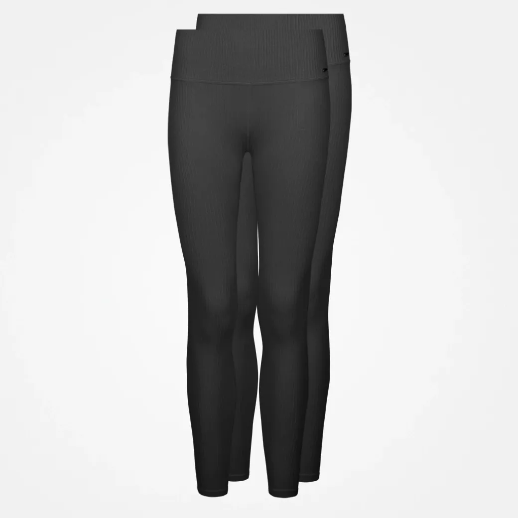 Gerippte Leggings aus recyceltem Polyamid