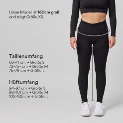 Gerippte Leggings aus recyceltem Polyamid