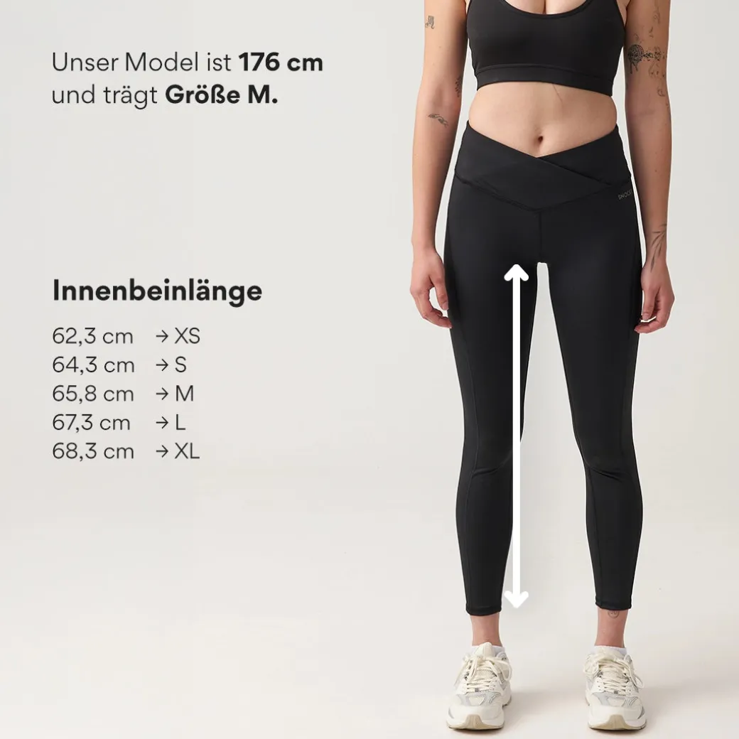 High Waist Leggings V Cross aus recyceltem Polyester