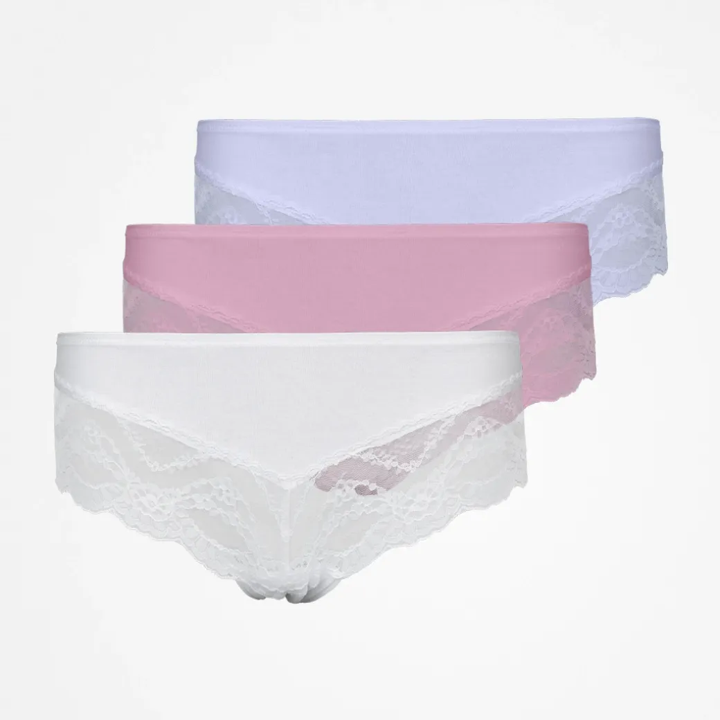 Hipster Panties mit Spitze aus Bio-Baumwolle