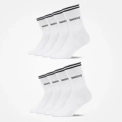 Hohe Sportsocken mit Streifen aus Bio-Baumwolle