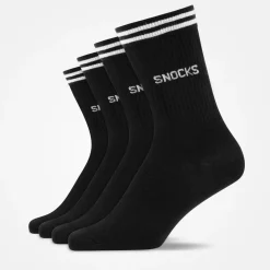 Hohe Sportsocken mit Streifen aus Bio-Baumwolle