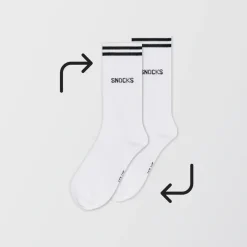 Hohe Sportsocken mit Streifen aus Bio-Baumwolle