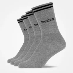 Hohe Sportsocken mit Streifen aus Bio-Baumwolle