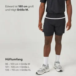 2 in 1 Shorts Herren