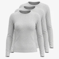 Langarmshirt Damen Rippstruktur aus Bio-Baumwolle