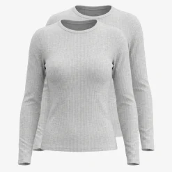 Langarmshirt Damen Rippstruktur aus Bio-Baumwolle