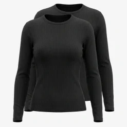 Langarmshirt Damen Rippstruktur aus Bio-Baumwolle