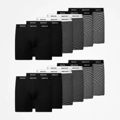 Lange Boxershorts mit Streifen aus Bio-Baumwolle