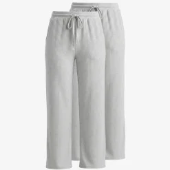 Loungehose Damen Rippstruktur aus Bio-Baumwolle