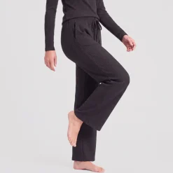 Loungehose Damen Rippstruktur aus Bio-Baumwolle