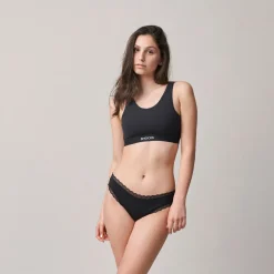 Tangas mit Spitze aus Bio-Baumwolle