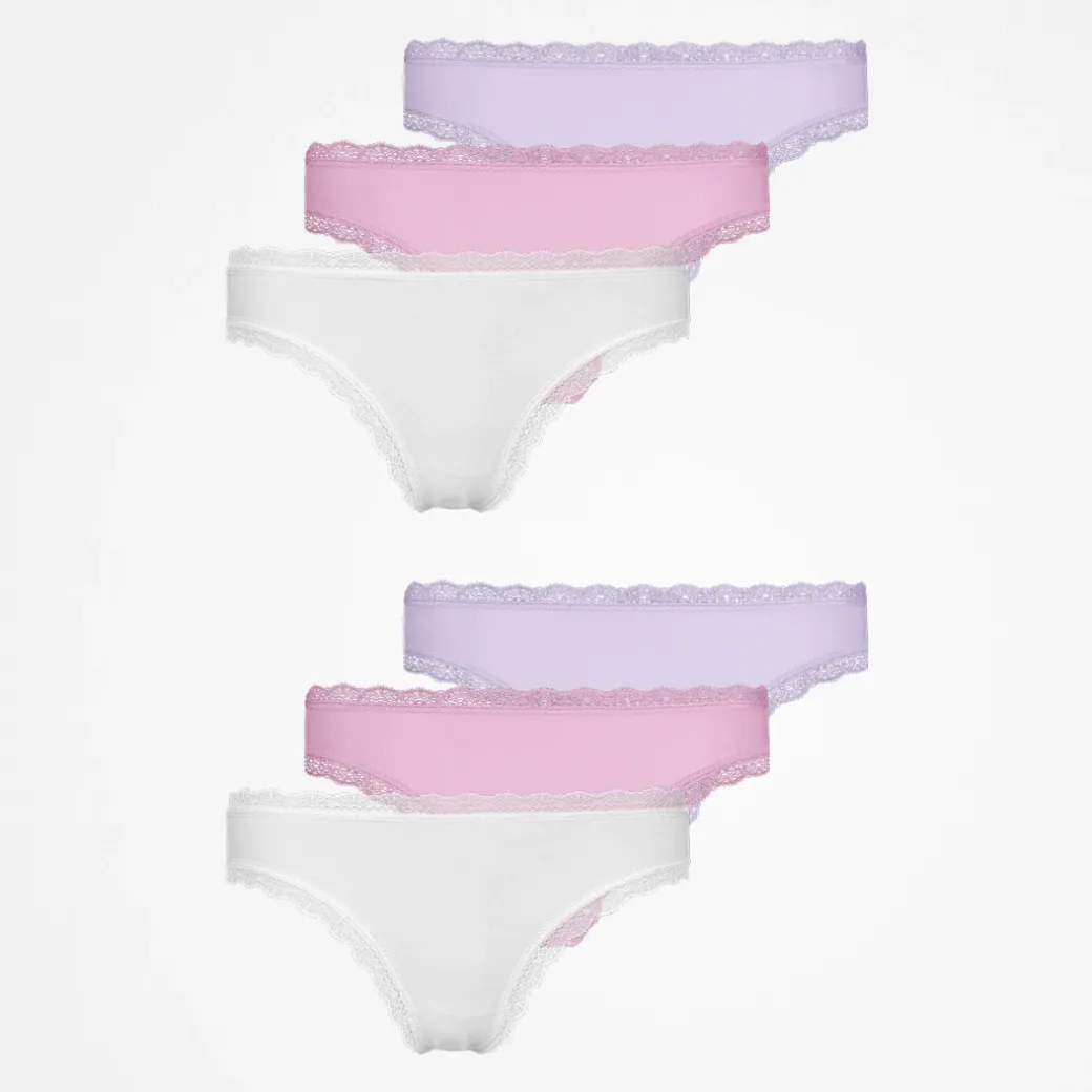 Tangas mit Spitze aus Bio-Baumwolle