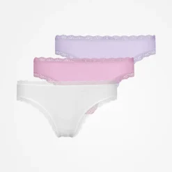Tangas mit Spitze aus Bio-Baumwolle