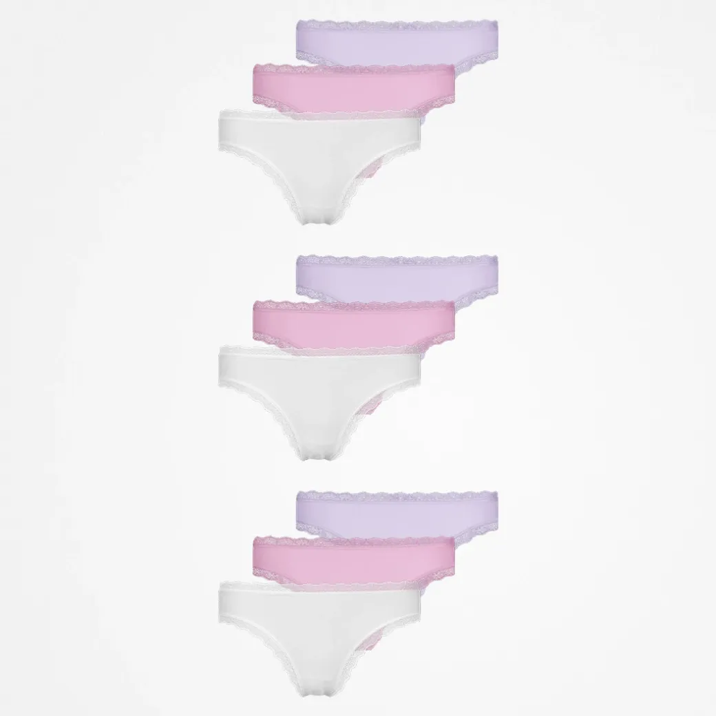Tangas mit Spitze aus Bio-Baumwolle