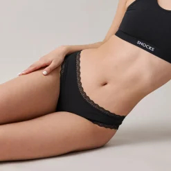 Tangas mit Spitze aus Bio-Baumwolle