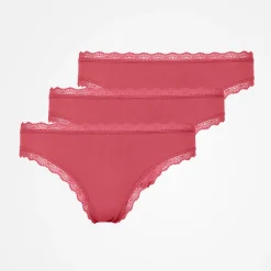 Tangas mit Spitze aus Bio-Baumwolle
