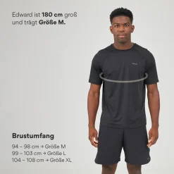 Trainingsshirt Raglan Herren aus recyceltem Polyamid