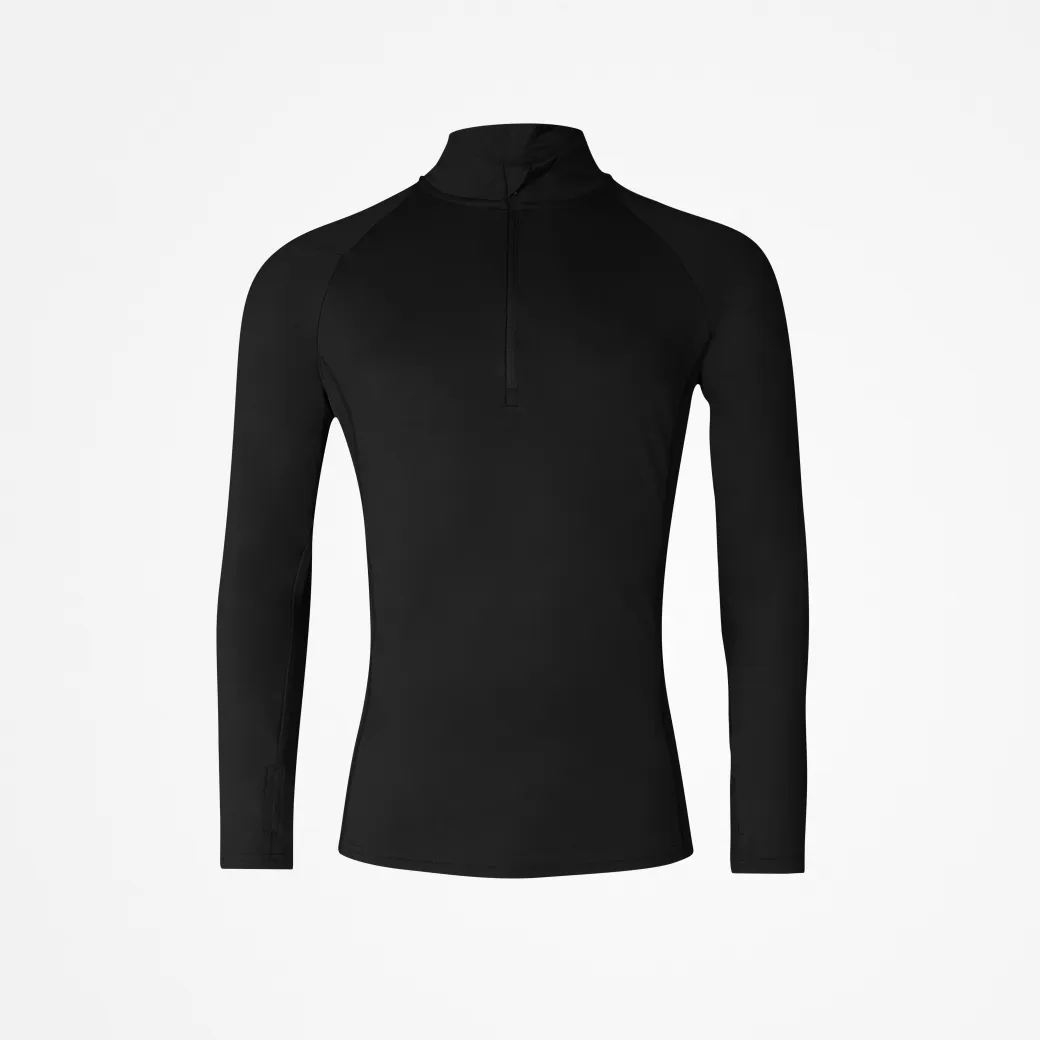 1/2 Zip Sportshirt langarm Herren aus recyceltem Polyester