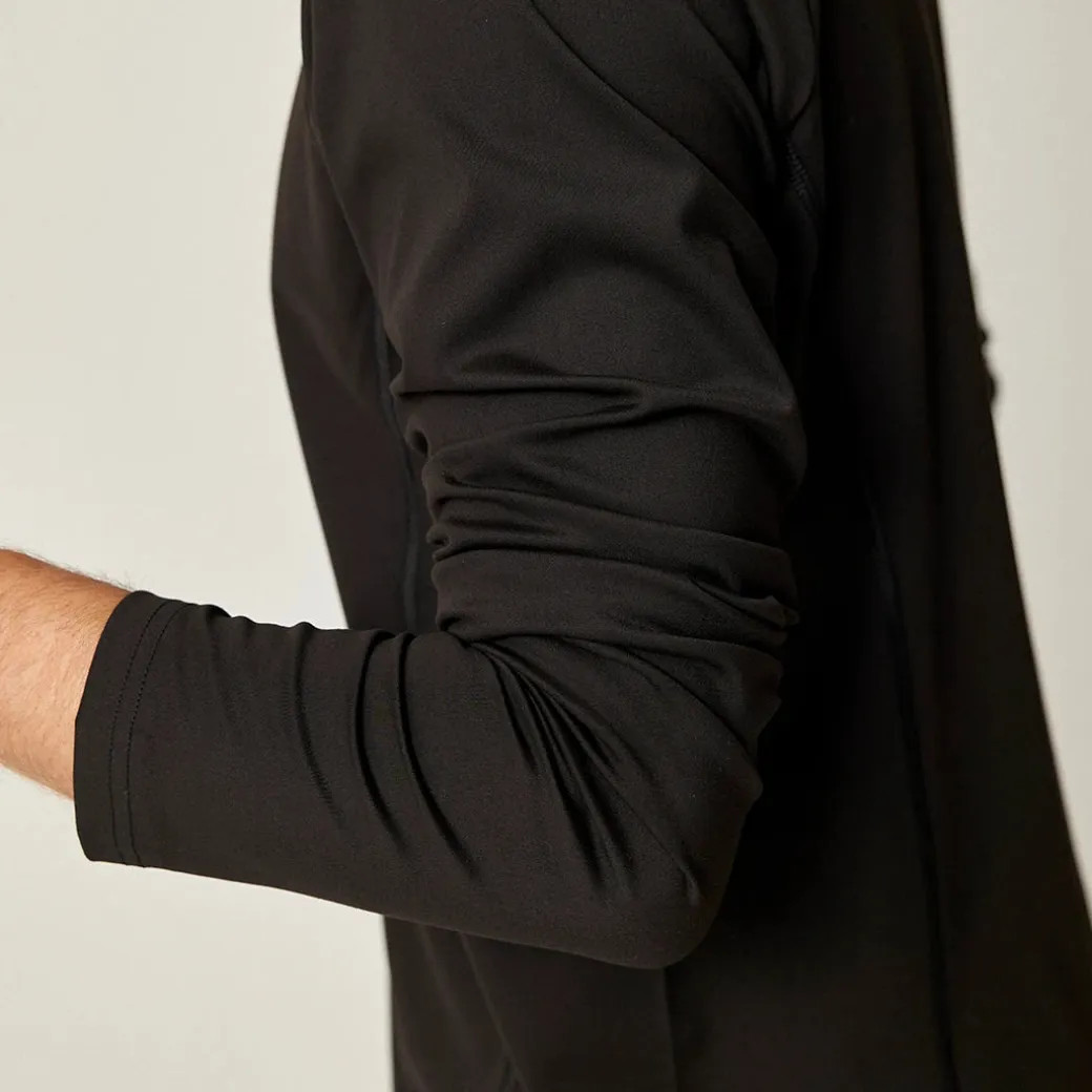 1/2 Zip Sportshirt langarm Herren aus recyceltem Polyester